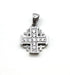 Sterling Silver Double Jerusalem Cross Pendant